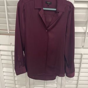 Quince Washable Stretch Silk Notch Collar Blouse